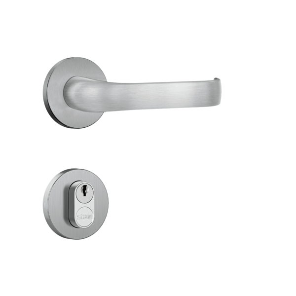 Fechadura 3700 Classic Externa 55mm Roseta Escovada Stam