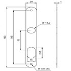 Fechadura 3f 511/11060 Perfil Estreito Macaneta Alavanca Bran