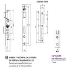 Fechadura 3f 511/11060 Perfil Estreito Macaneta Alavanca Bran