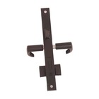 Fechadura 3f 522/11250 Preto Perfil Estreito Macaneta Alavanca