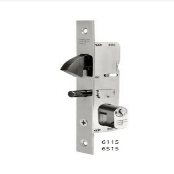 Fechadura 3f 6115/50 Cromado Perfil Estreito Bico Papagaio