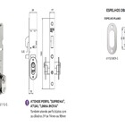 Fechadura 3f 6115/50br-s Bran Perfil Estreito Bico Papagaio