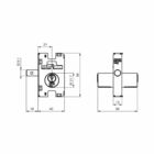 Fechadura 3f Porta De Bater/blindex 3041cr