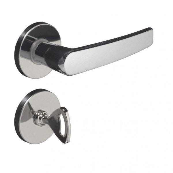 Fechadura 401 Com Roseta Cromado Banheiro Cromado