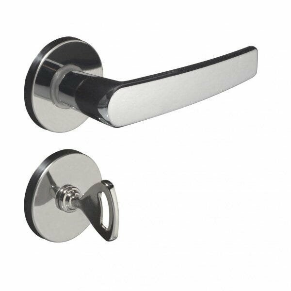 Fechadura 401 Com Roseta Cromado Banheiro Cromado