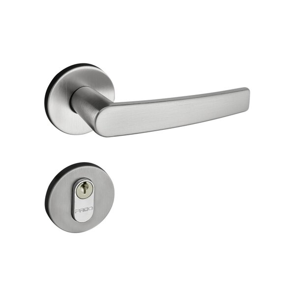 Fechadura 401 Com Roseta Cromo Acetinado Externa Cromo Acetin