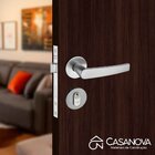 Fechadura 401 Com Roseta Cromo Acetinado Externa Cromo Acetin