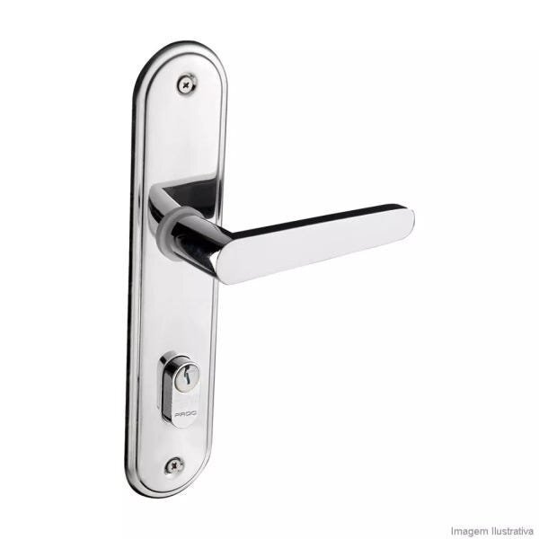 Fechadura 402 Com Espelho Cromado Cromado