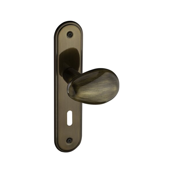 Fechadura 404 Com Espelho Bronze Oxidado Interna Bronze