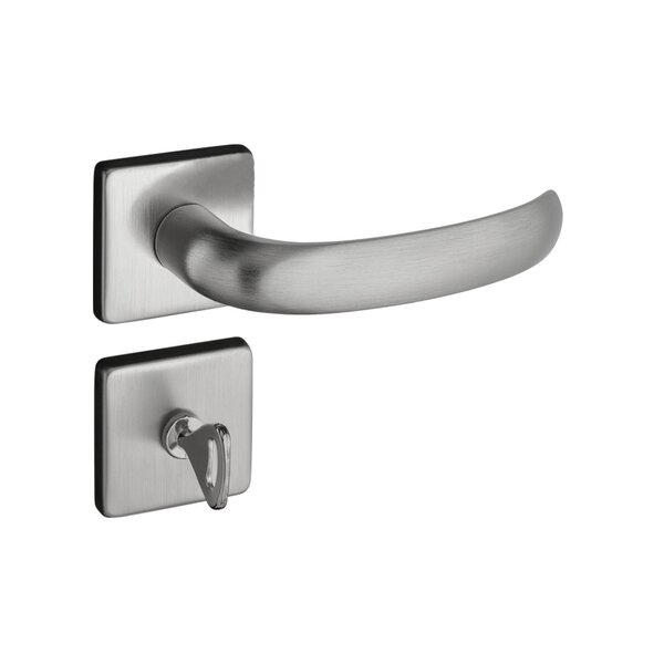 Fechadura 406 Com Roseta Cromo Acetinado Banheiro Cromo Aceti