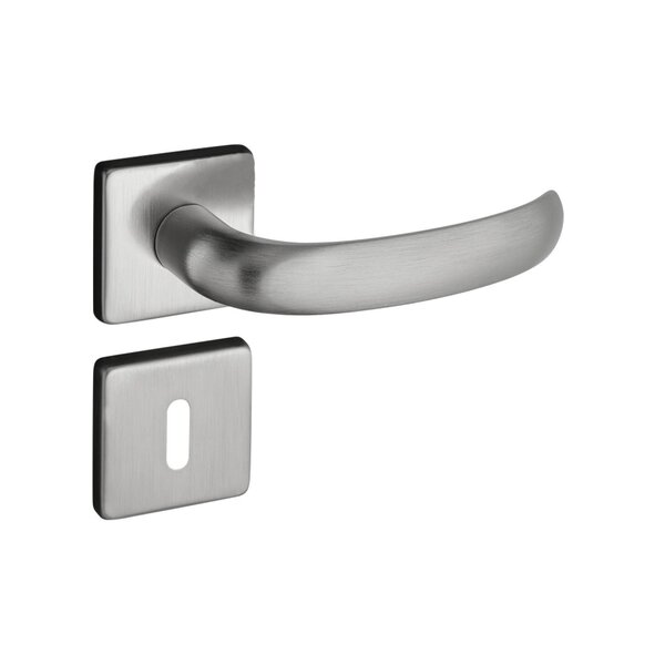 Fechadura 406 Com Roseta Cromo Acetinado Interna Cromo Acetin