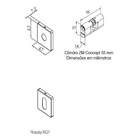 Fechadura 408 Com Roseta Cromo Acetinado Externa Cromo Acetin