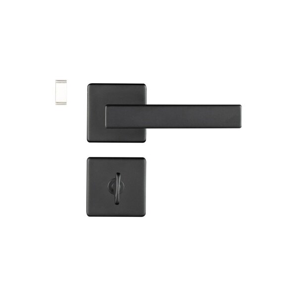 Fechadura 409 Com Roseta Preto Banheiro Preto