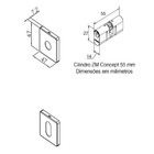 Fechadura 413 Com Roseta Cromo Acetinado Externa Cromo Acetin