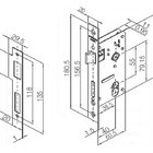 Fechadura 414 Com Roseta Cromo Acetinado Externa Cromo Acetin
