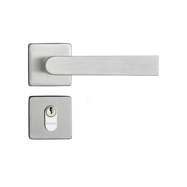 Fechadura 414 Com Roseta Cromo Acetinado Externa Cromo Acetin