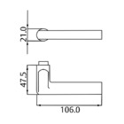 Fechadura 6521 Architect Interna St2-55 Ros 323 55mm Inox Cro