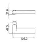 Fechadura 6521 Architect Interna St2-55 Ros 323 55mm Preto Fo