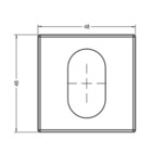 Fechadura 803 Externa Rolete Pivotante 40mm Roseta Quadrada1