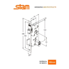 Fechadura 803 Rq1 Pivotante Roseta Quadrada Inox Stam