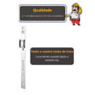 Fechadura 803 Rq1 Pivotante Roseta Quadrada Inox Stam