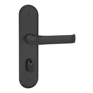 Fechadura Stam 1801/37 Externa 40mm Espelho Preto Fosco | Leroy Merlin