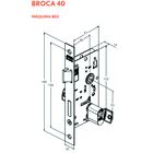 Fechadura  Stam 1801/37 Externa 40mm Espelho Preto Fosco