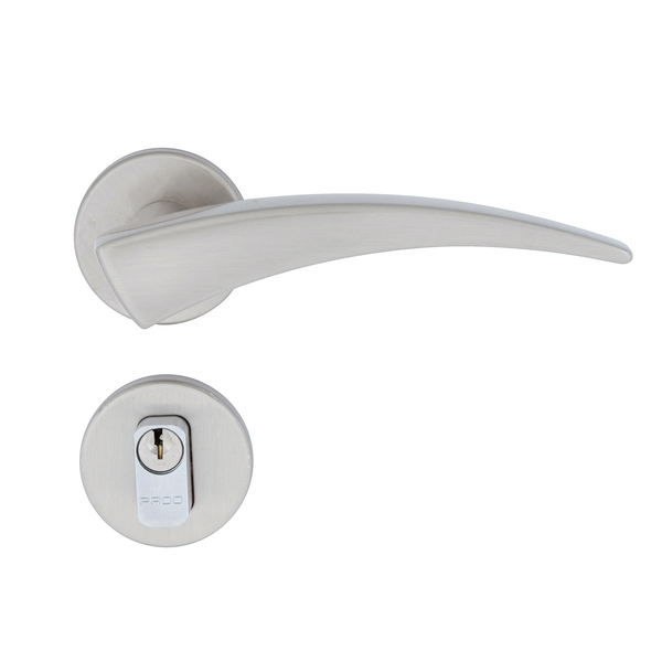 Fechadura com Roseta Acetinada para Porta de Entrada 55mm Simples Esplendore Pado