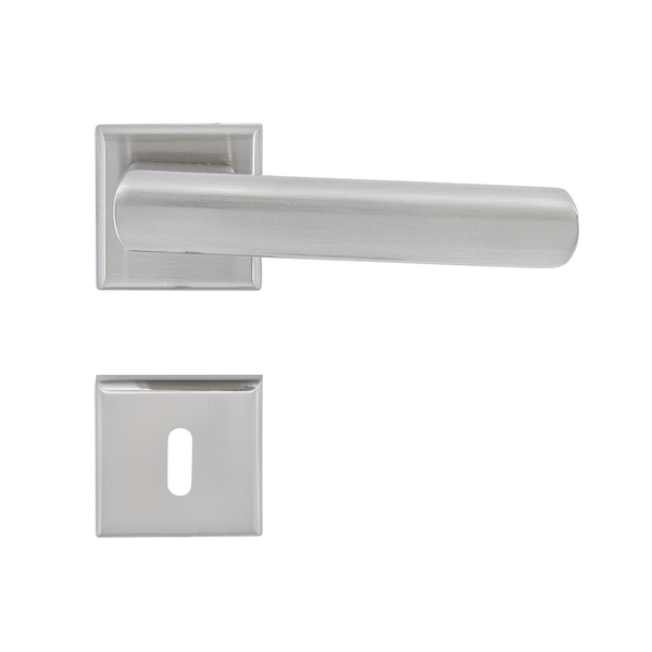 Fechadura com Roseta Acetinada para Porta Interna 55mm Simples Opera Pado