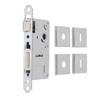 Fechadura com Roseta Acetinada para Porta Interna 55mm Simples Opera Pado