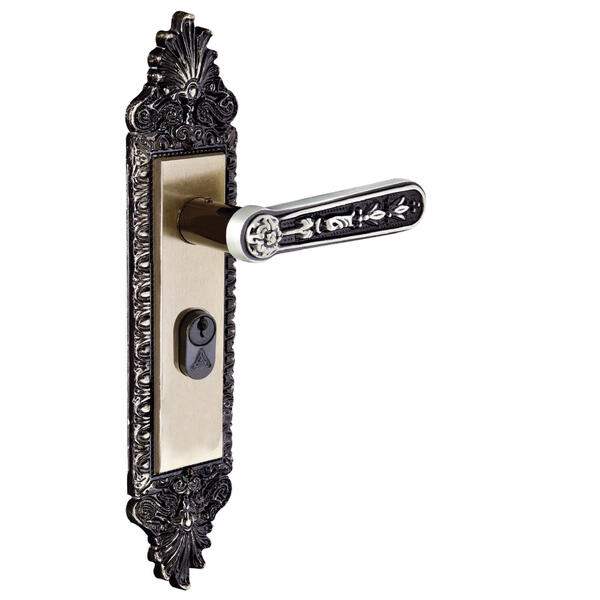 Fechadura Aliança para Porta de Entrada Latonado 40mm Alavanca F-4600