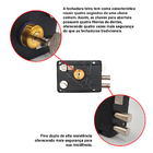 Fechadura Anti-furto Com Pino Duplo E Chave Tetra Elite