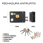 Fechadura Anti-furto Com Pino Duplo E Chave Tetra Elite