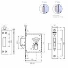 Fechadura Arouca 1006 Externa Porta De Correr Roseta Quadrada