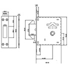 Fechadura Arouca 5006 Banheiro Porta De Correr Roseta Quadrad