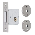 Fechadura Arouca Auxiliar para Porta de Entrada Escovado 40mm Chave Tetra