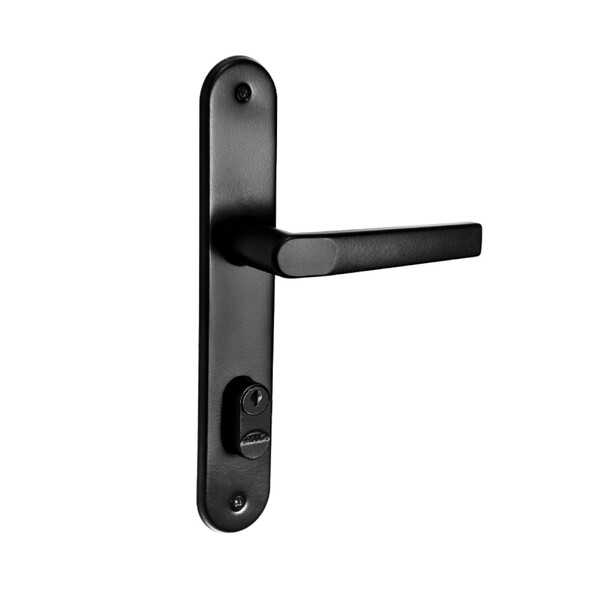 Fechadura Arouca Simples para Porta de Entrada Preta 40mm Aço Inox Mobi