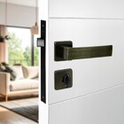 Fechadura Arouca Simples para Porta do Banheiro Antique (Oxidado) 55mm Aço Inox Chess