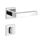 Fechadura Arouca Simples para Porta do Banheiro Cromado 55mm Aço Inox Quadratta