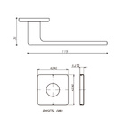 Fechadura Arouca Simples para Porta do Banheiro 40mm Aço Inox Chess 508084/40 ZBT