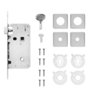 Fechadura Arouca para Porta do Banheiro Cromado 40mm Aço Inox