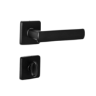 Fechadura Arouca para Porta do Banheiro Preto 40mm Aço Inox