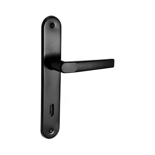 Fechadura Arouca Simples para Porta Interna Preta 40mm Aço Inox Mobi