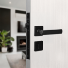 Fechadura Arouca para Porta Interna Preto 40mm Aço Inox