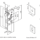 Fechadura Ascot Cobre Escovado Externa