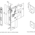 Fechadura Ascot Cromo Acetinado Banheiro