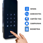 Fechadura Athenas Primebras Biométrica Vidro