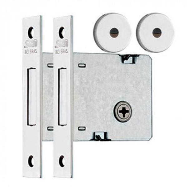 Fechadura Auxiliar 1004 (par) Roseta Redonda Inox Tetra Exter