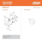 Fechadura Auxiliar Colonial Trava Tetra 4 Chaves Stam 1004