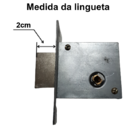 Fechadura Auxiliar De Segurança Dupla Tetra Pado Quadrada Cro